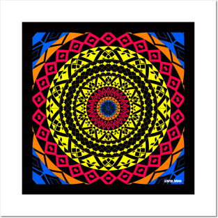 the circle of life in mandala pattern ecopop Posters and Art